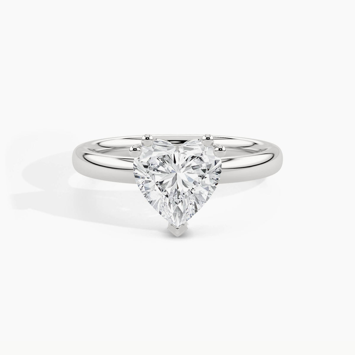 950 Platinum, Heart, down view