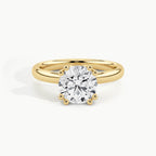 Yellow Gold, Round, down view
