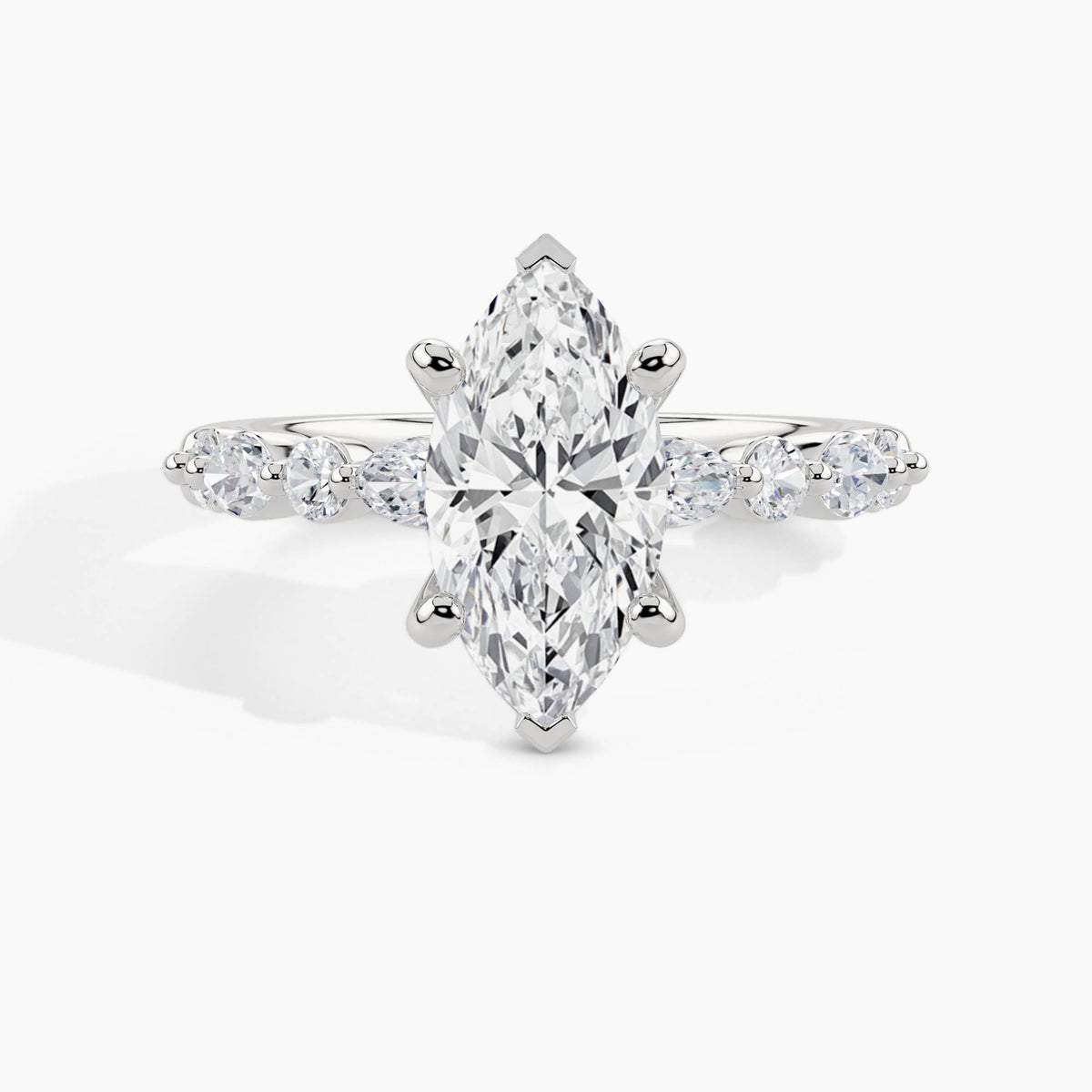 950 Platinum, Marquise, down view