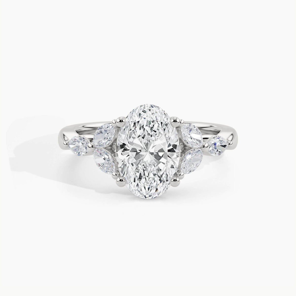 950 Platinum, Oval, down view