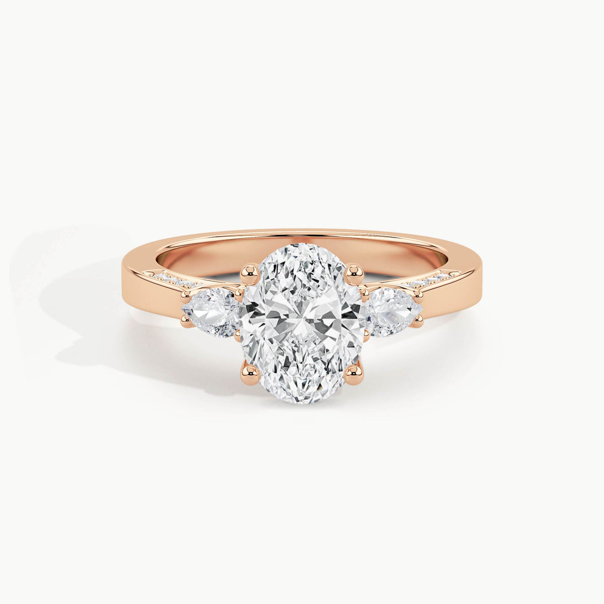 Rose Gold, Oval, down view