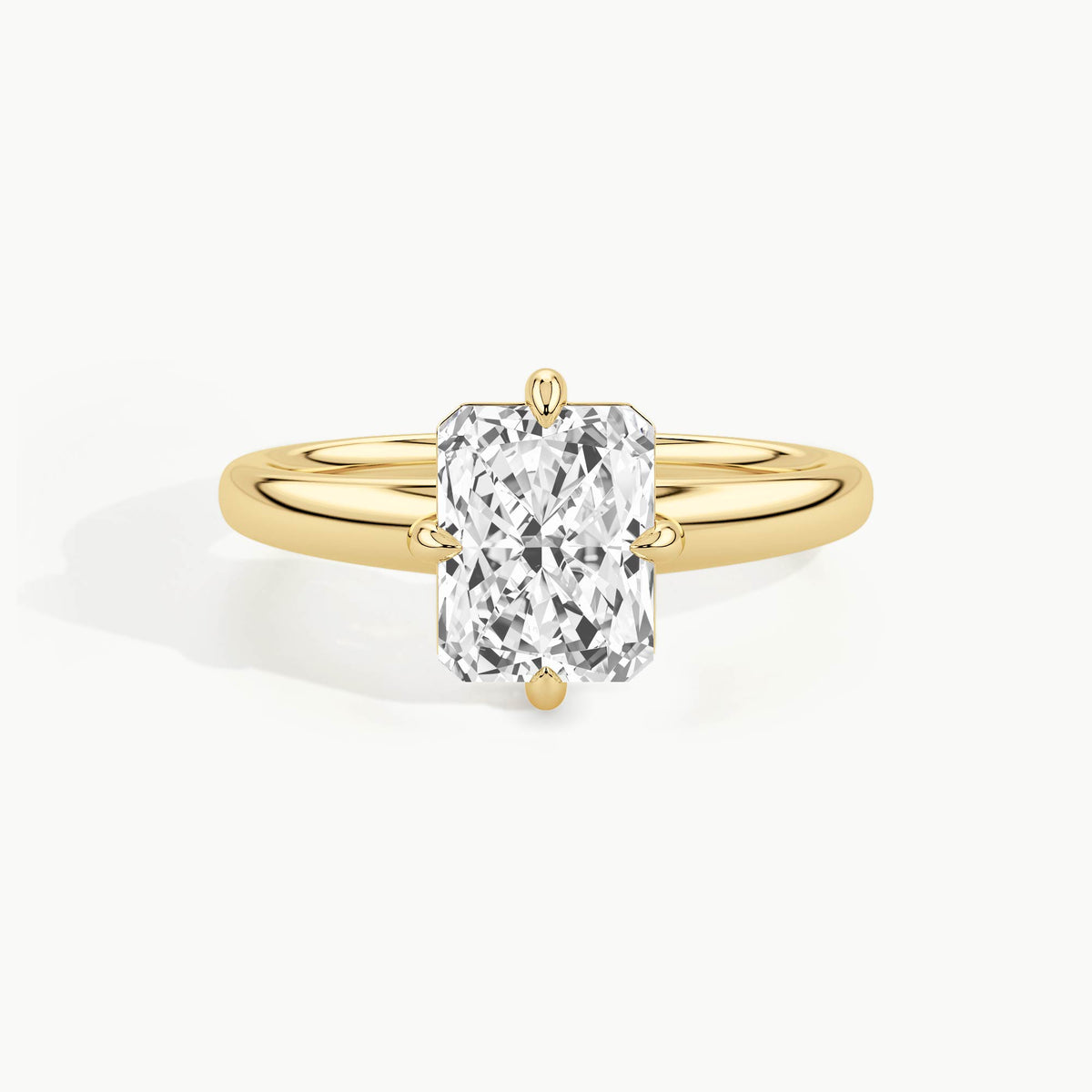 Yellow Gold, Radiant, down view