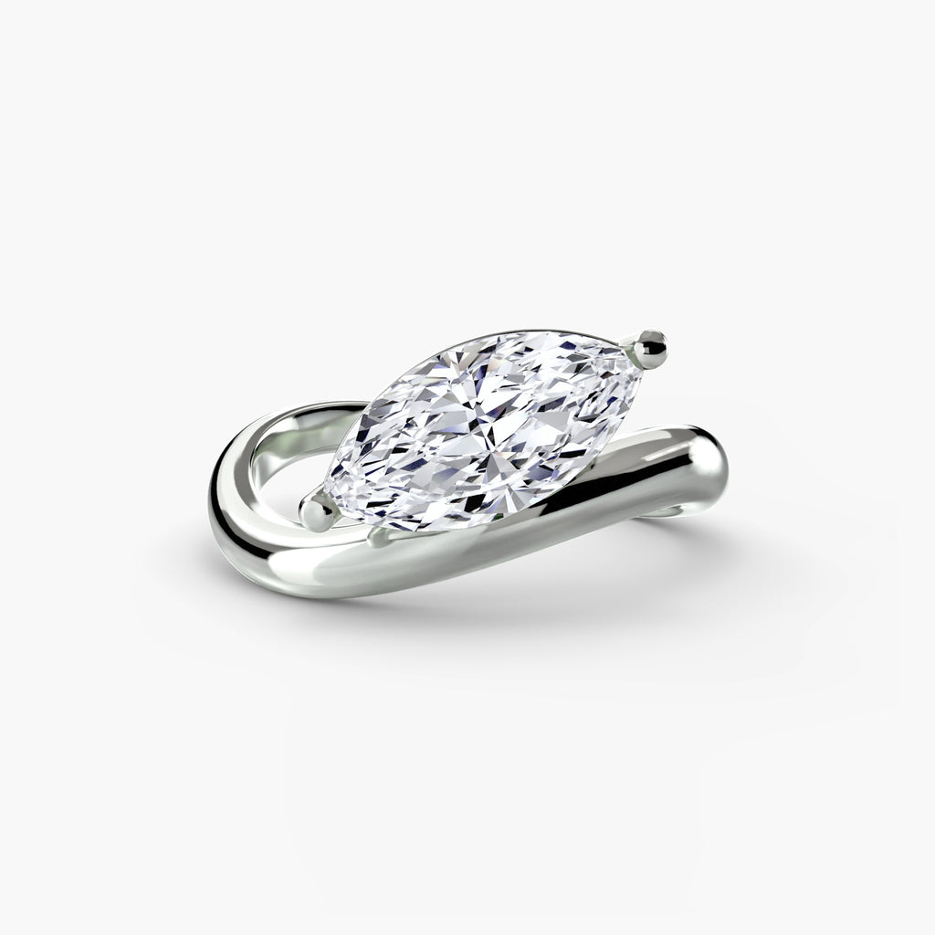 White Gold, Marquise, down view