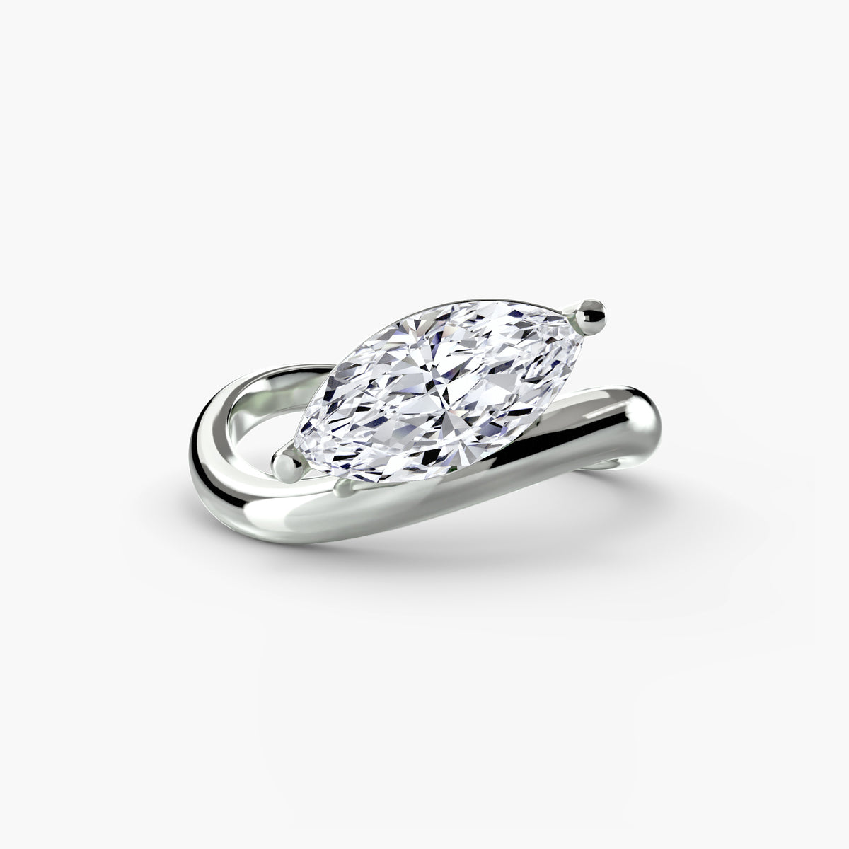 White Gold, Marquise, down view