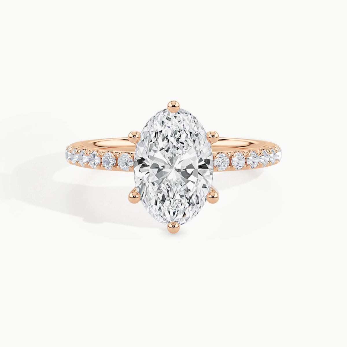 Rose Gold, Oval, down view