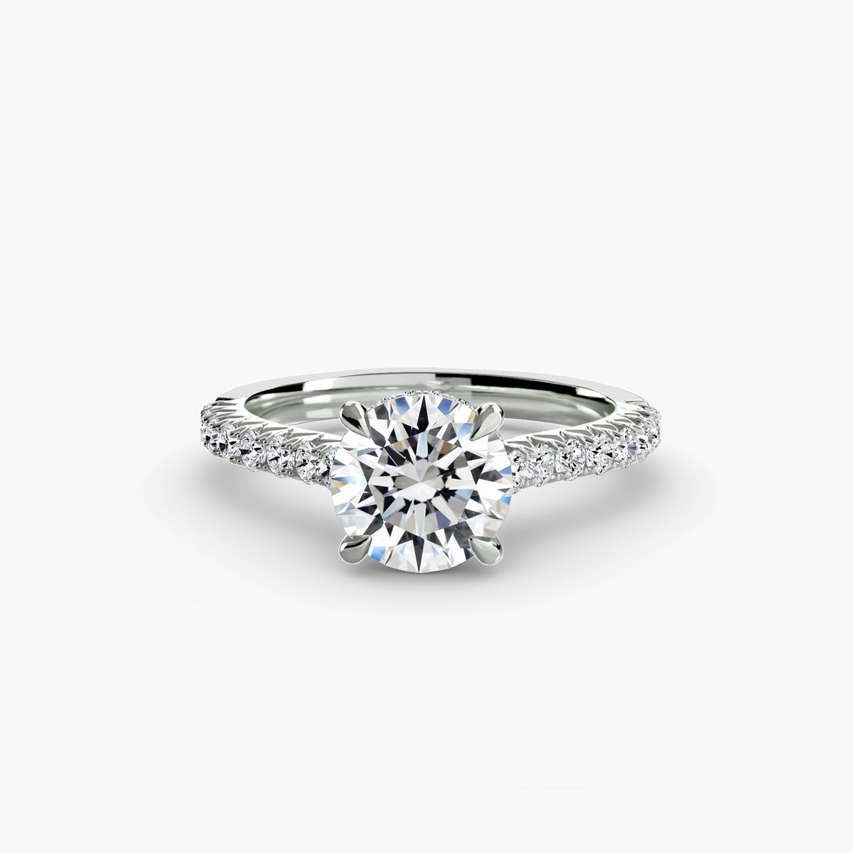 950 Platinum, Round, down view