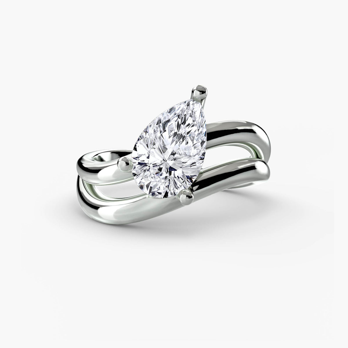 950 Platinum, Pear, down view