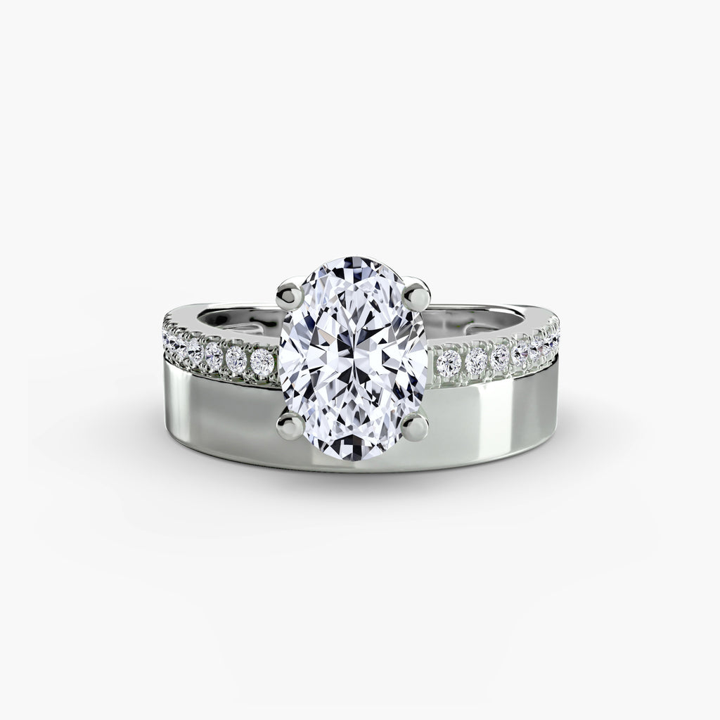 White Gold, Oval, down view