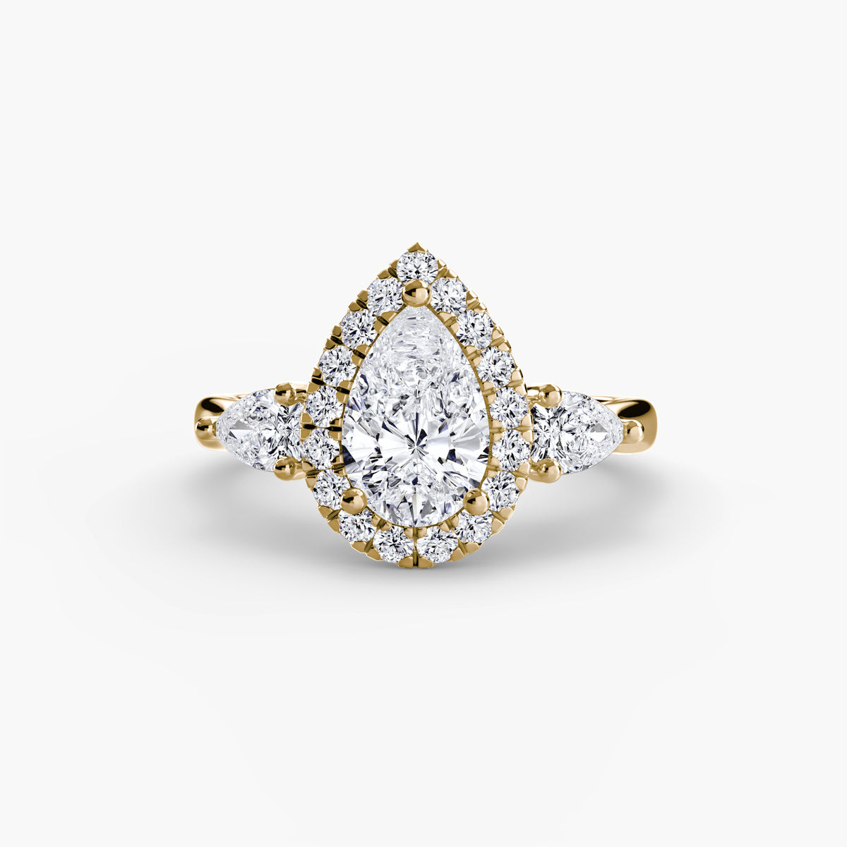 Yellow Gold, Pear, down view