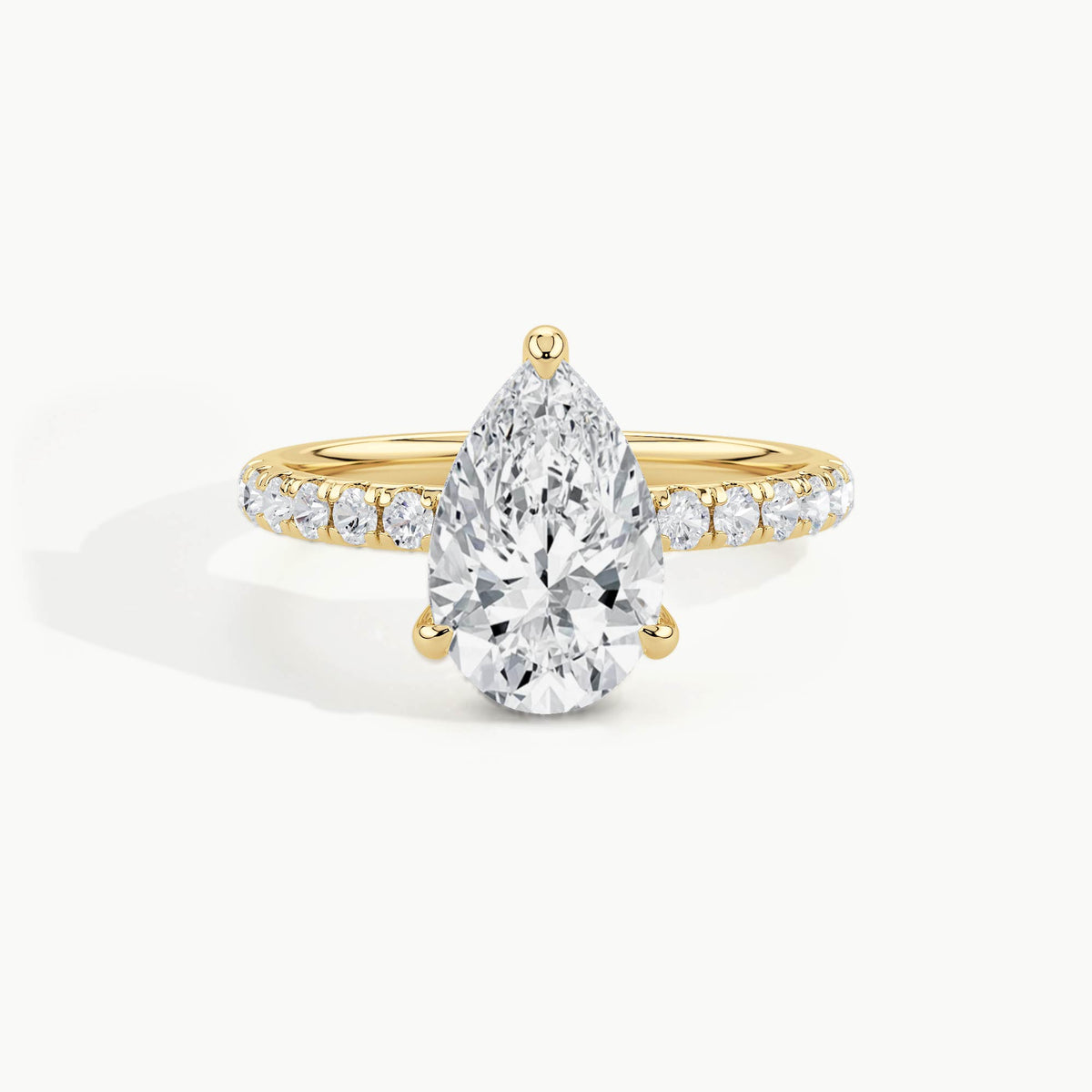 Yellow Gold, Pear, down view