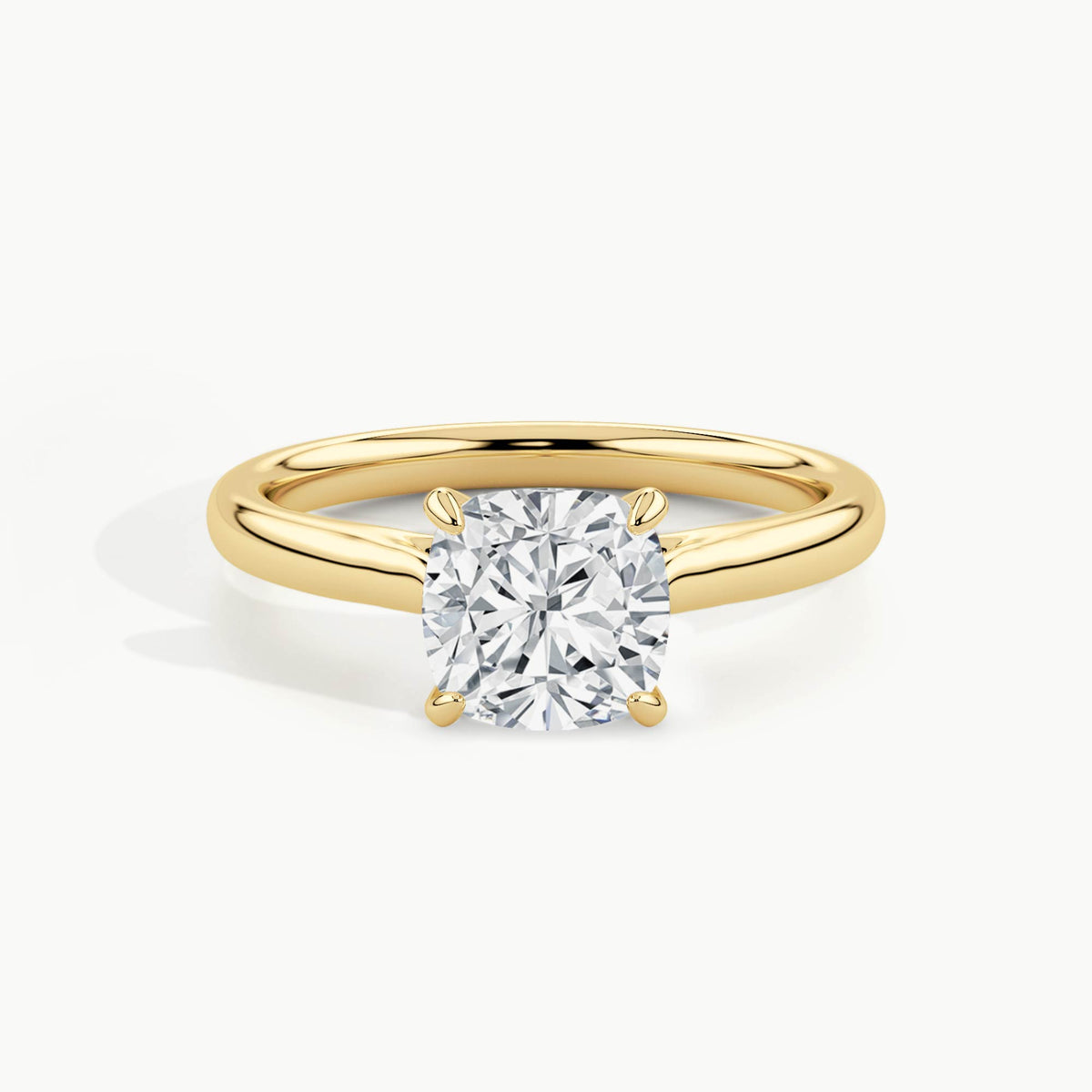 Yellow Gold, Cushion, down view