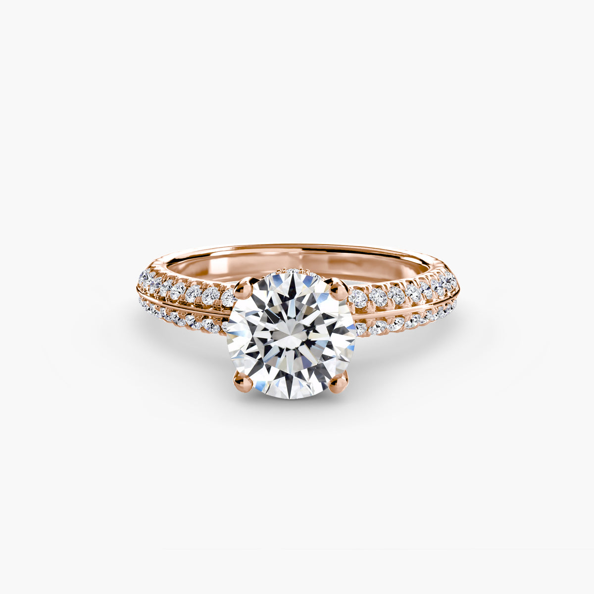 Rose Gold, Round, down view