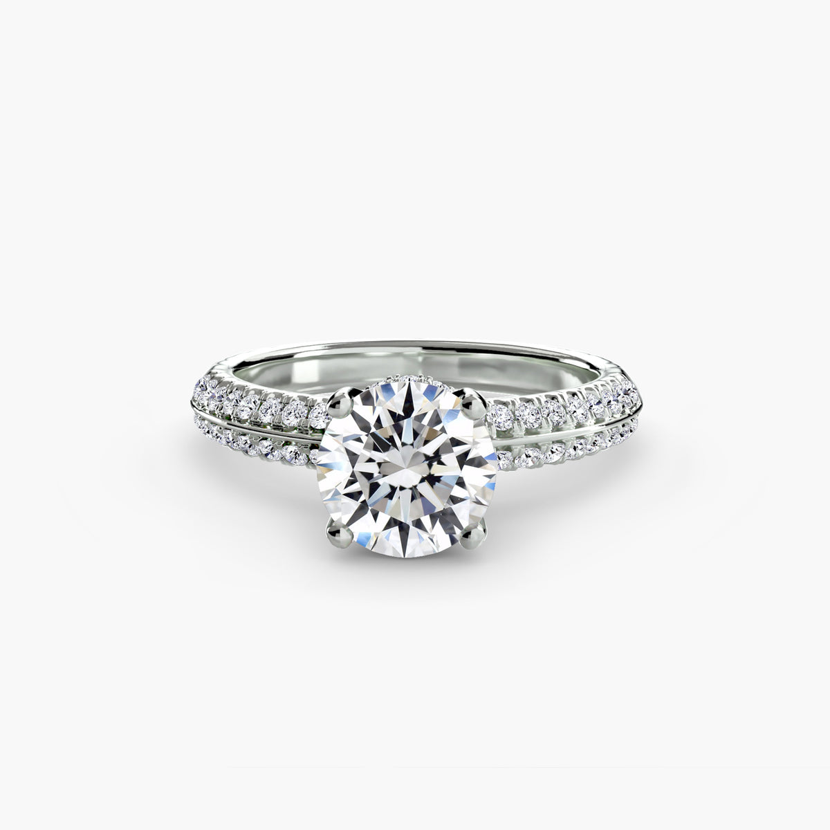 950 Platinum, Round, down view