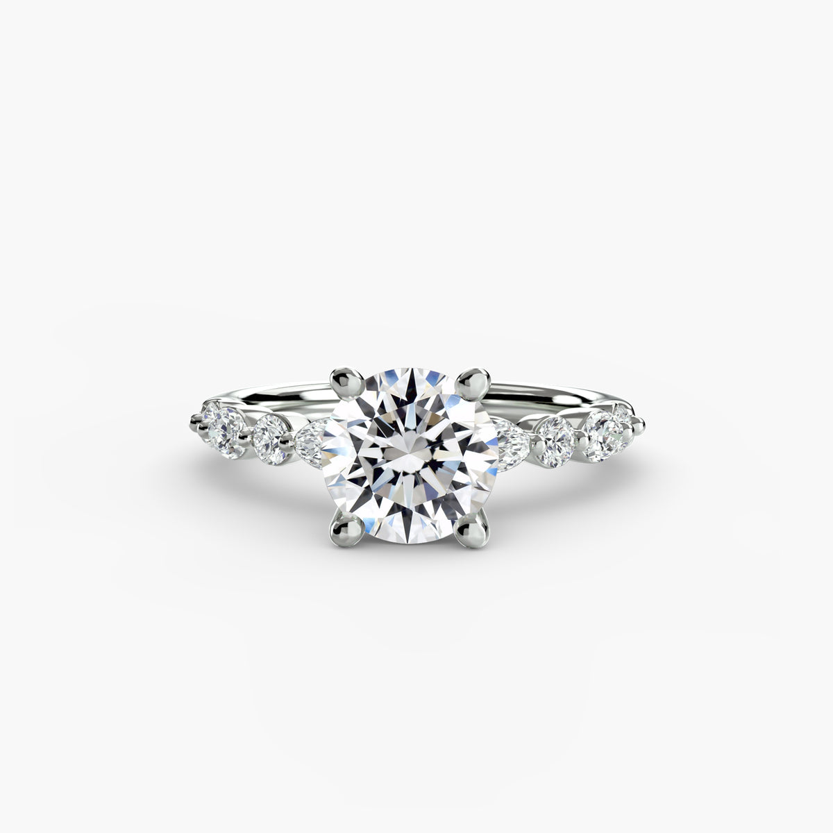 950 Platinum, Round, down view