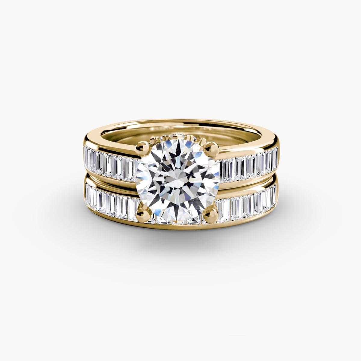 Yellow Gold, Round, down view