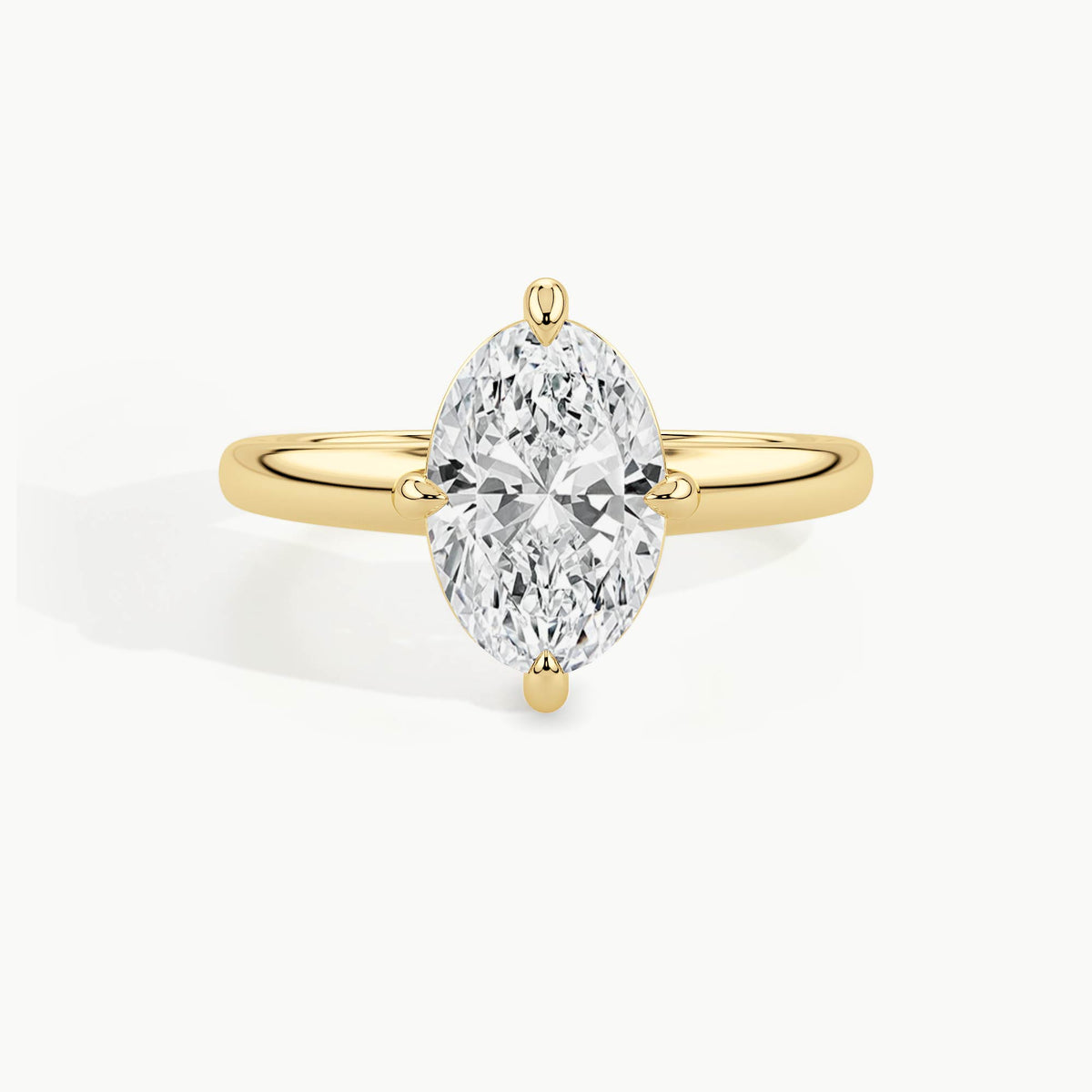 Yellow Gold, Oval, down view