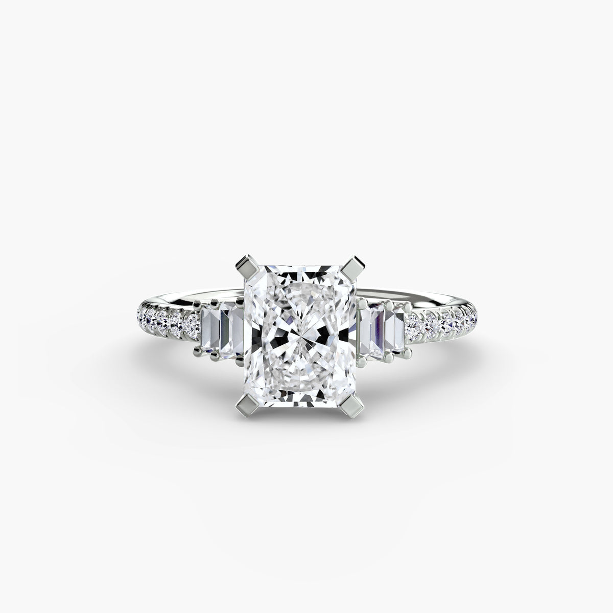 950 Platinum, Radiant, down view