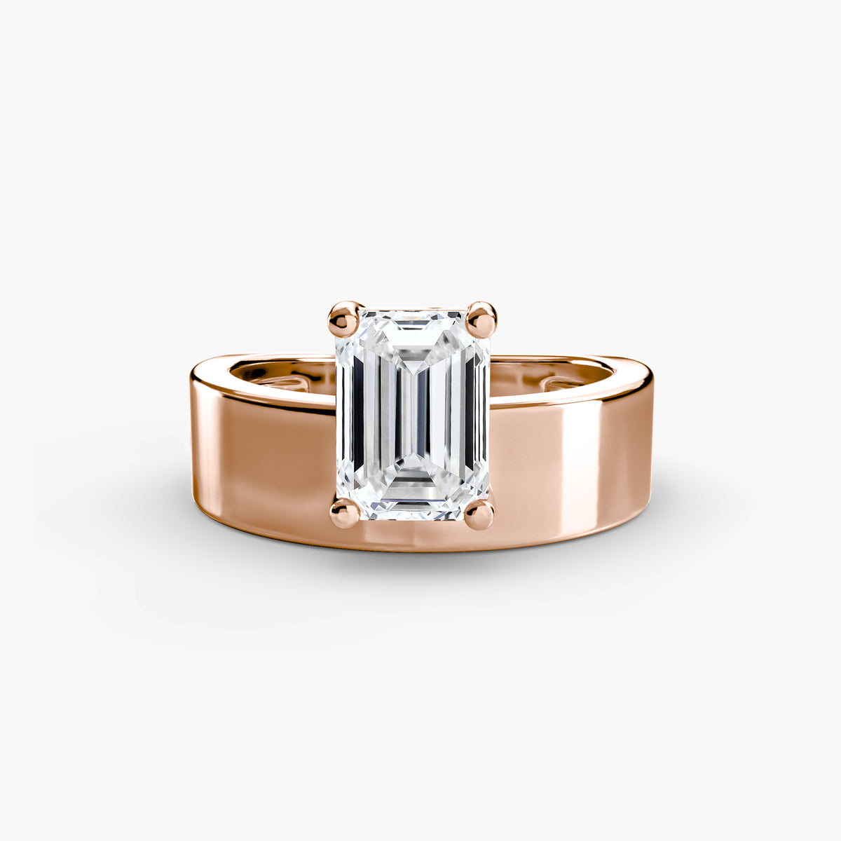 Rose Gold, Emerald, down view