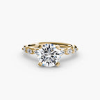Yellow Gold, Round, down view