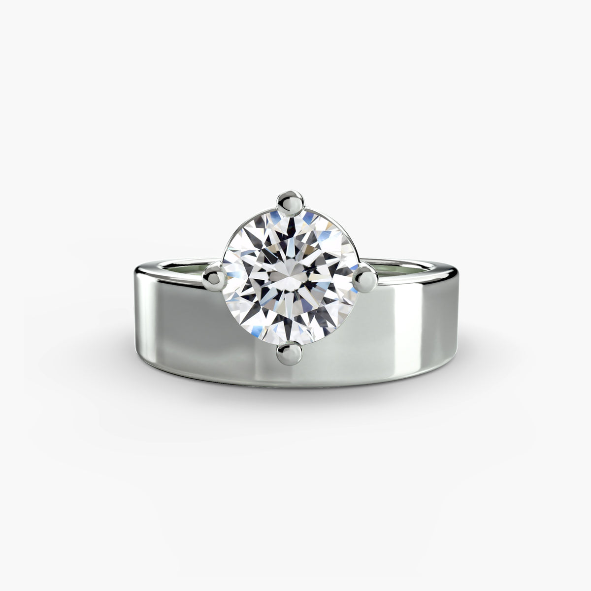 950 Platinum, Round, down view