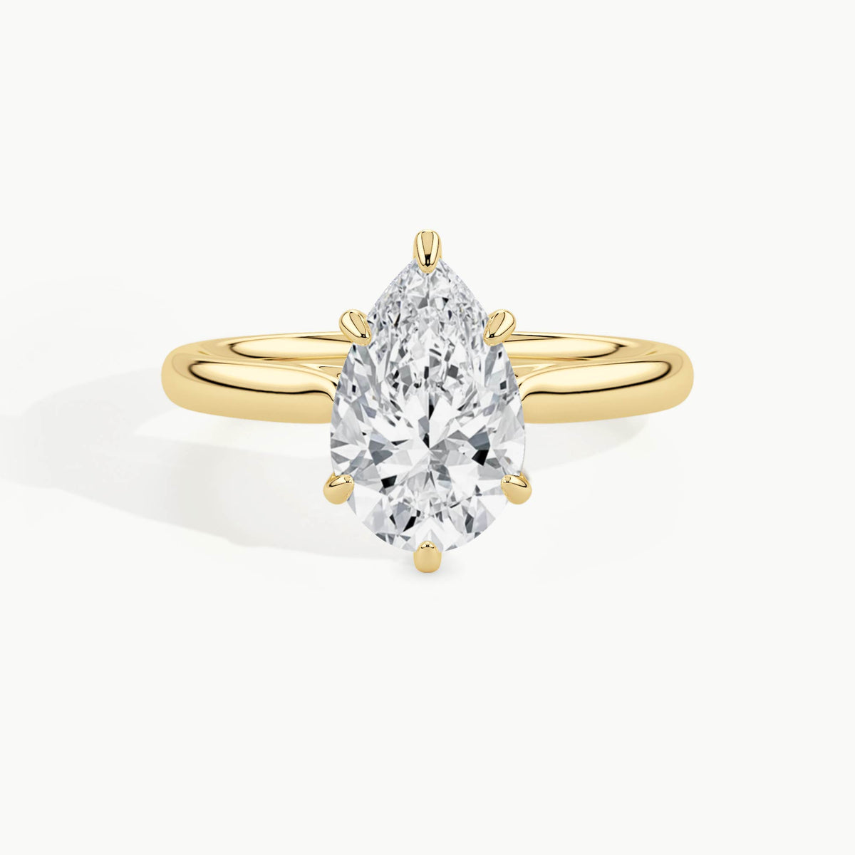 Yellow Gold, Pear, down view