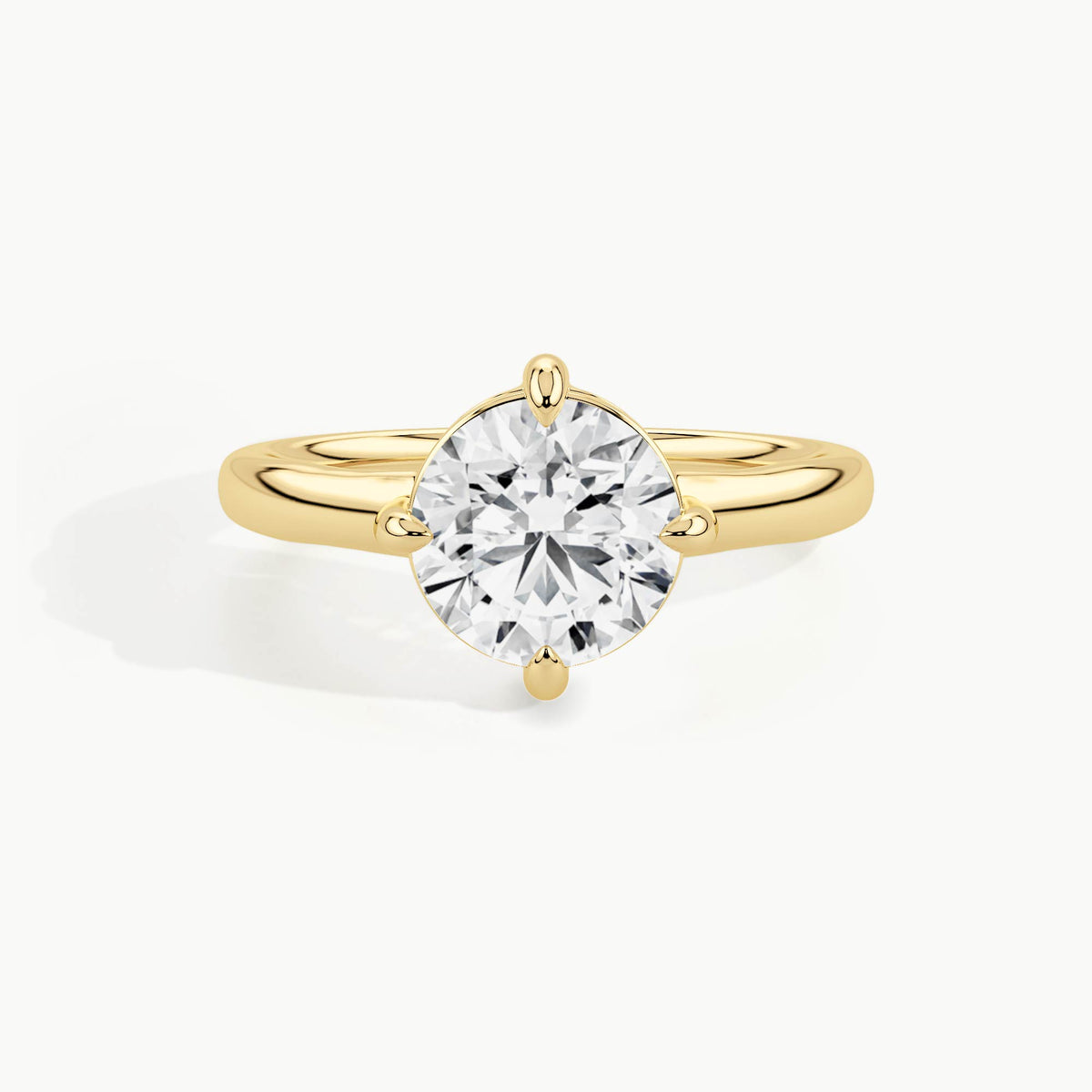 Yellow Gold, Round, down view
