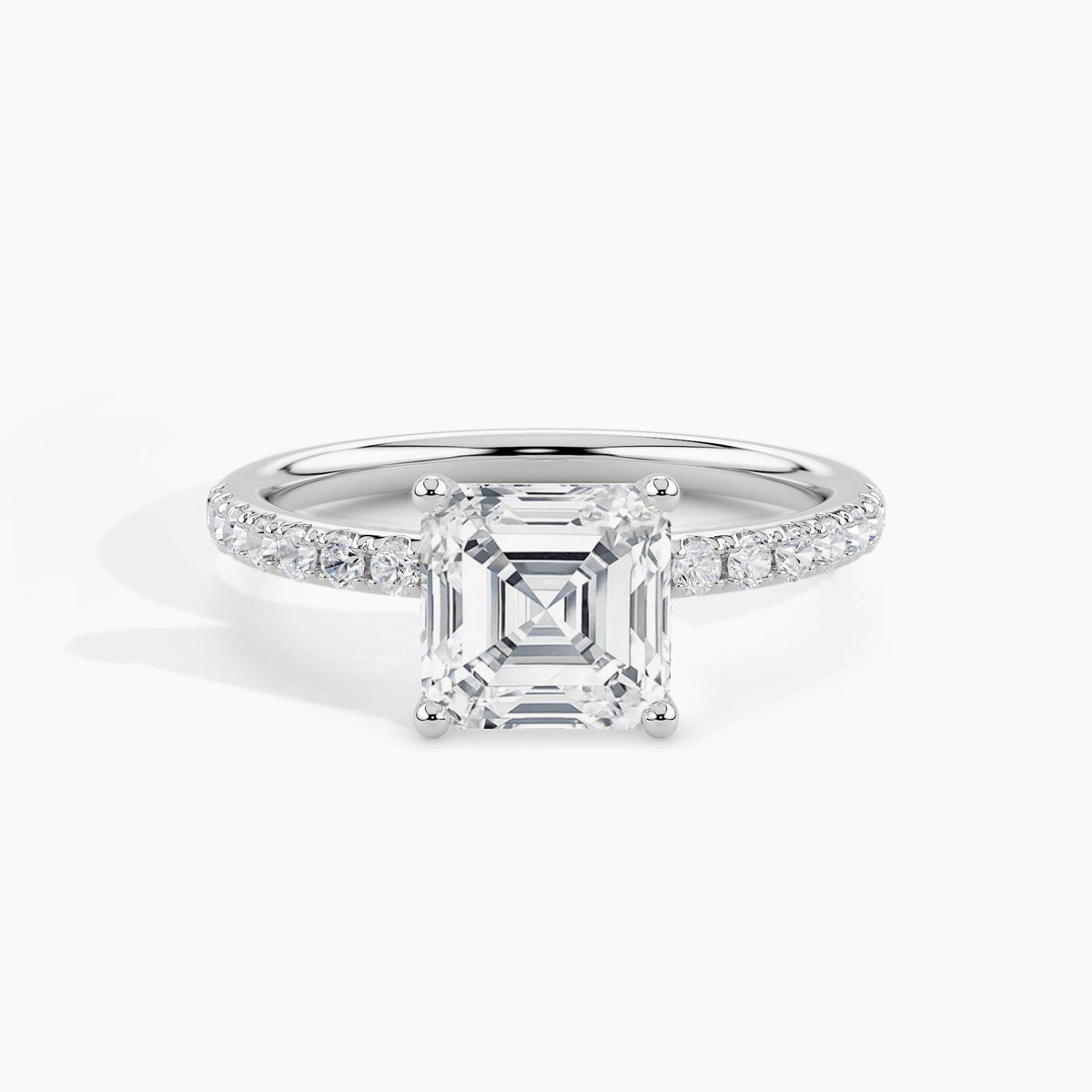 950 Platinum, Asscher, down view