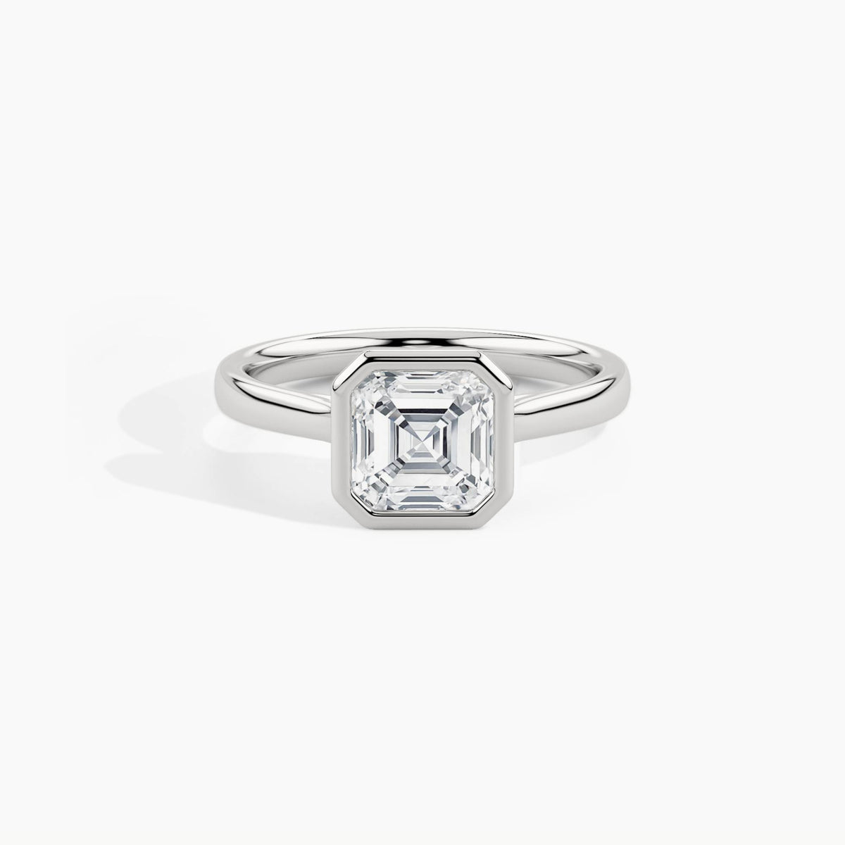 950 Platinum, Asscher, down view