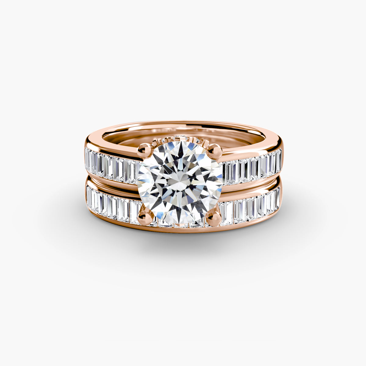 Rose Gold, Round, down view