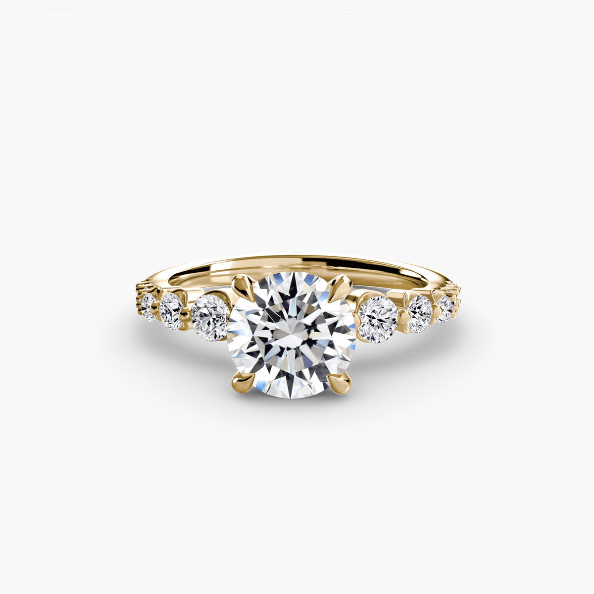 Yellow Gold, Round, down view