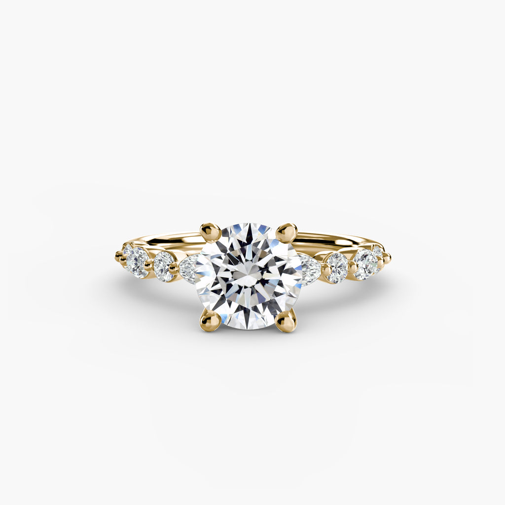 Yellow Gold, Round, down view