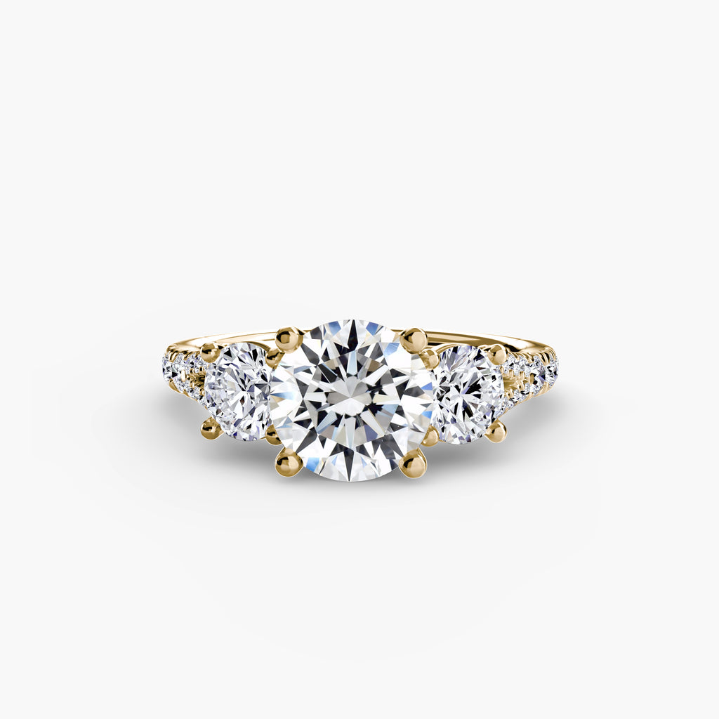 Yellow Gold, Round, down view