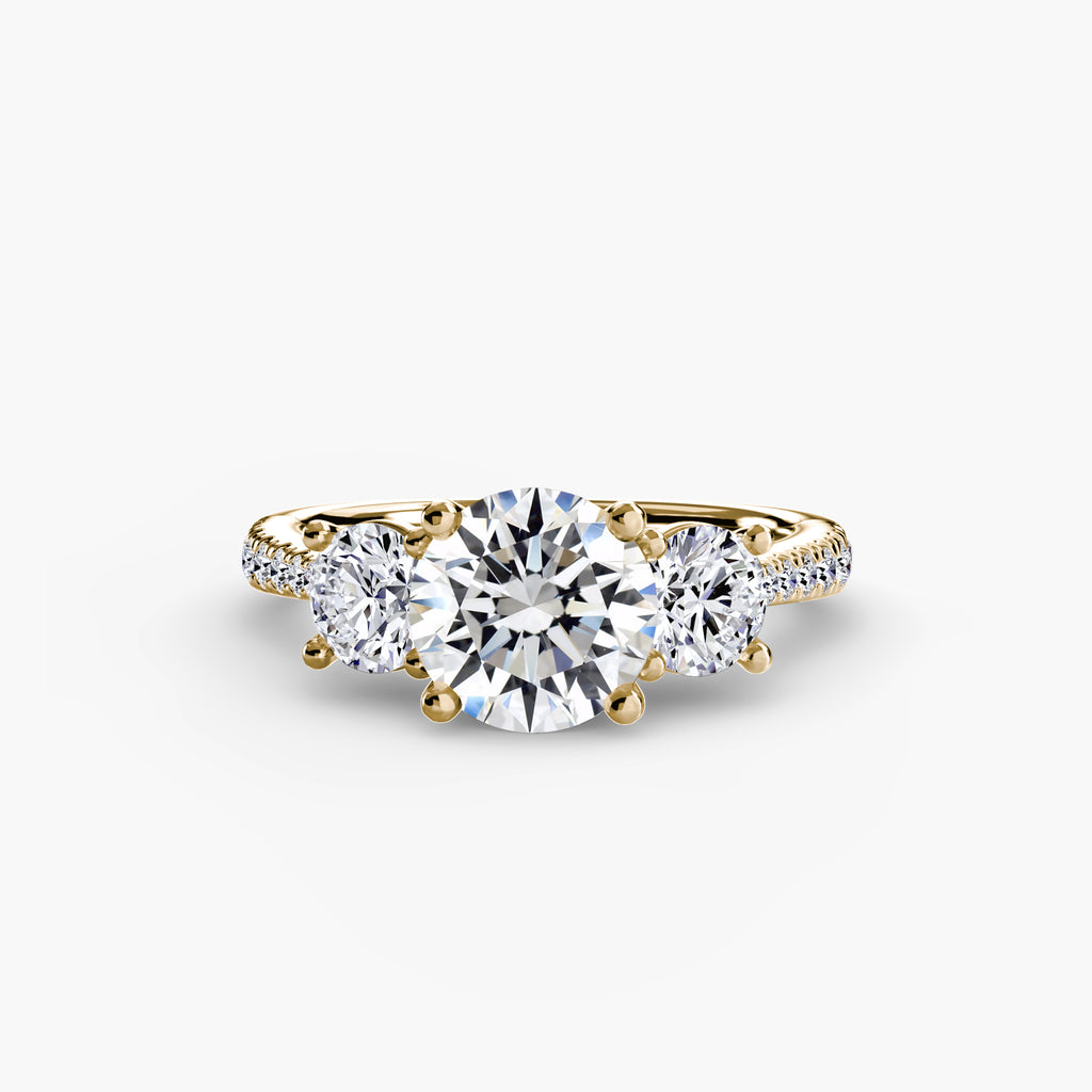 Yellow Gold, Round, down view