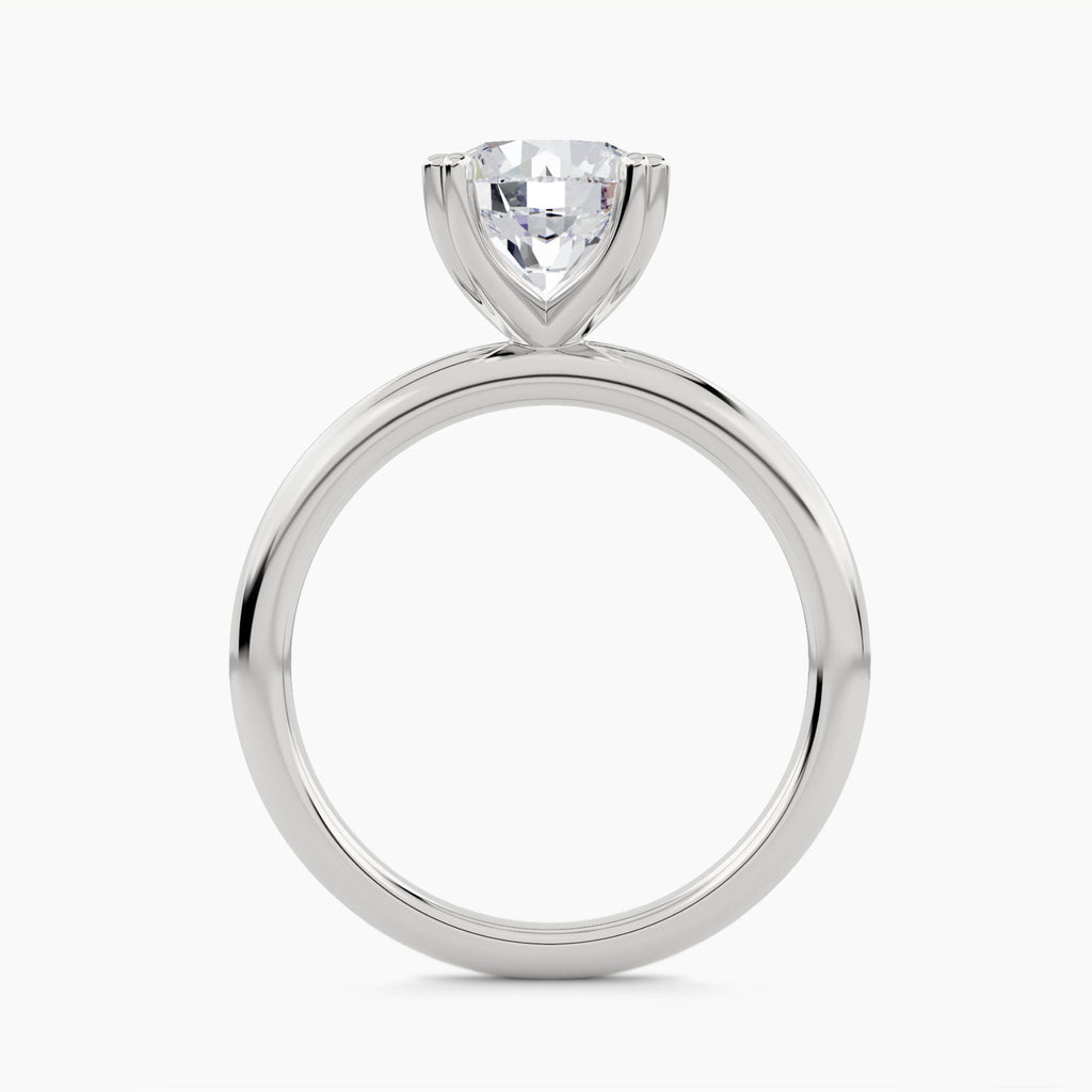 Solitaire With Heart-Shaped Prongs, front view