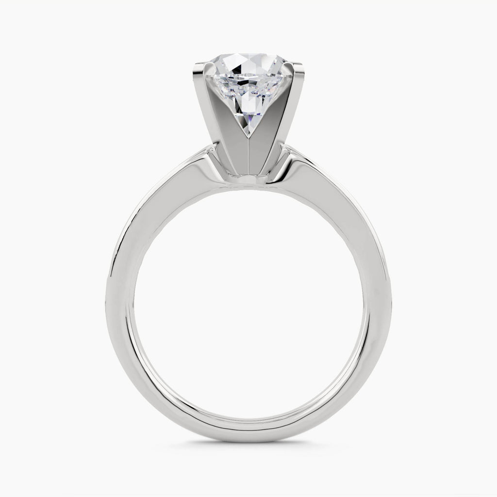 Solitaire With Graduated Channel-Set Straight Shank, front view