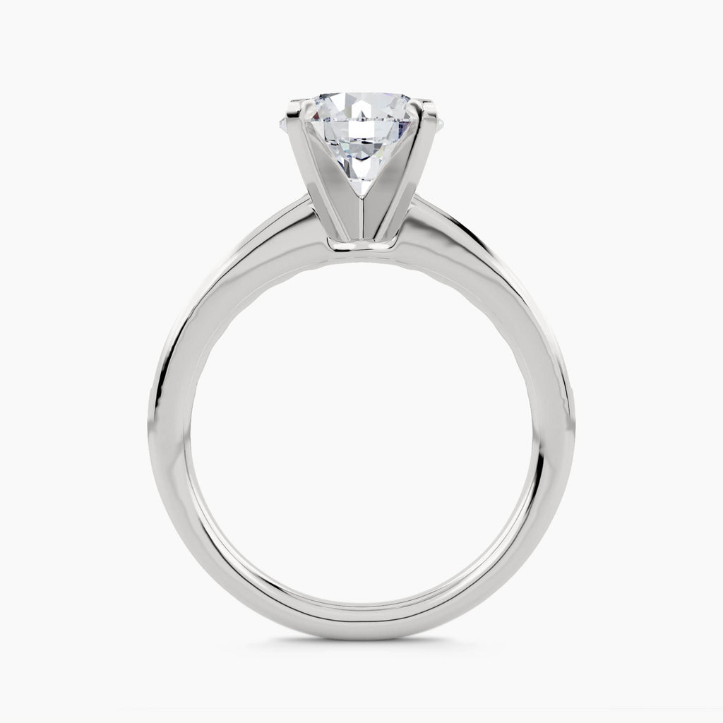 Solitaire With Graduated Channel-Set Swept Shank, front view