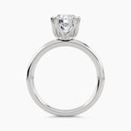 Solitaire With Double Prongs, front view
