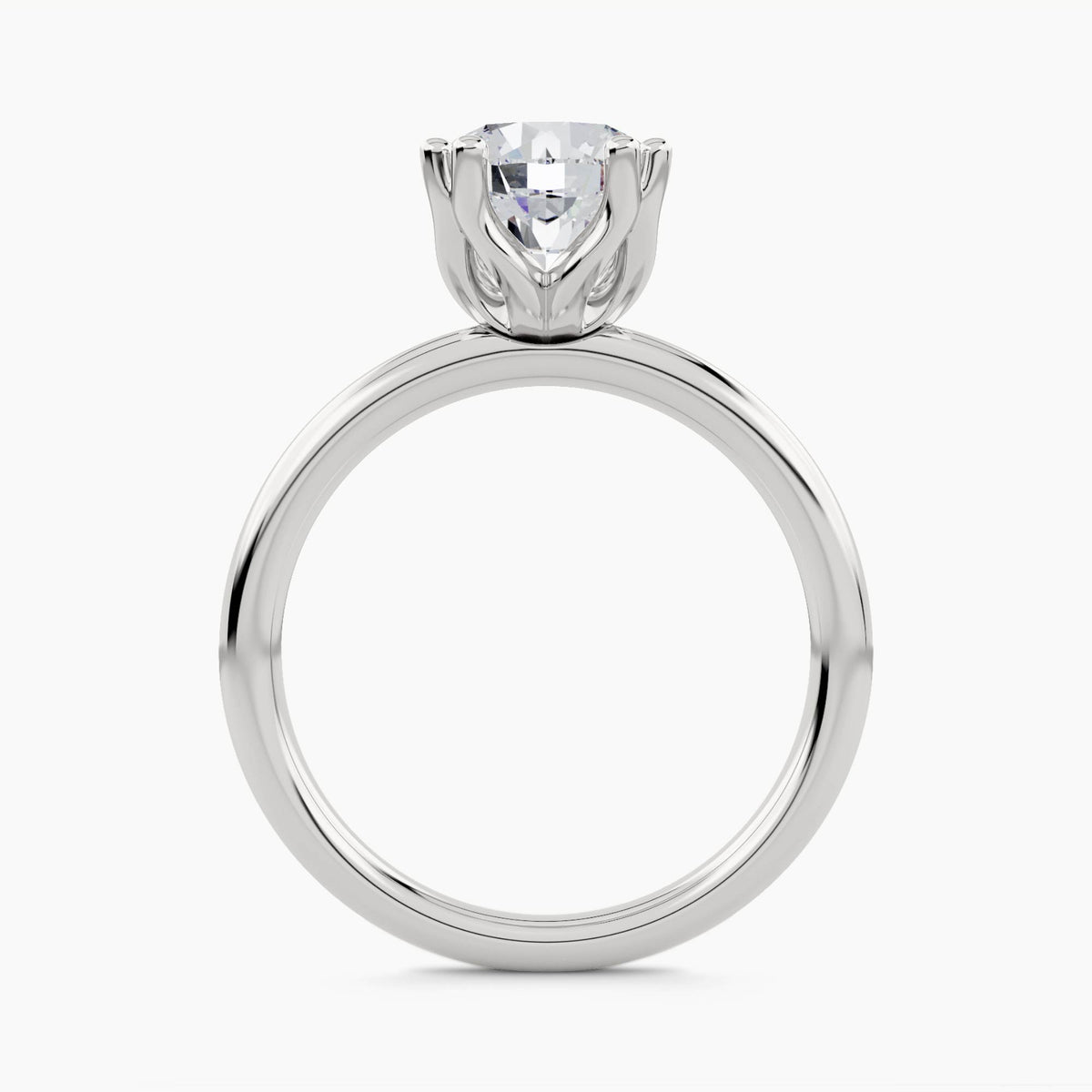 Solitaire With Double Prongs, front view