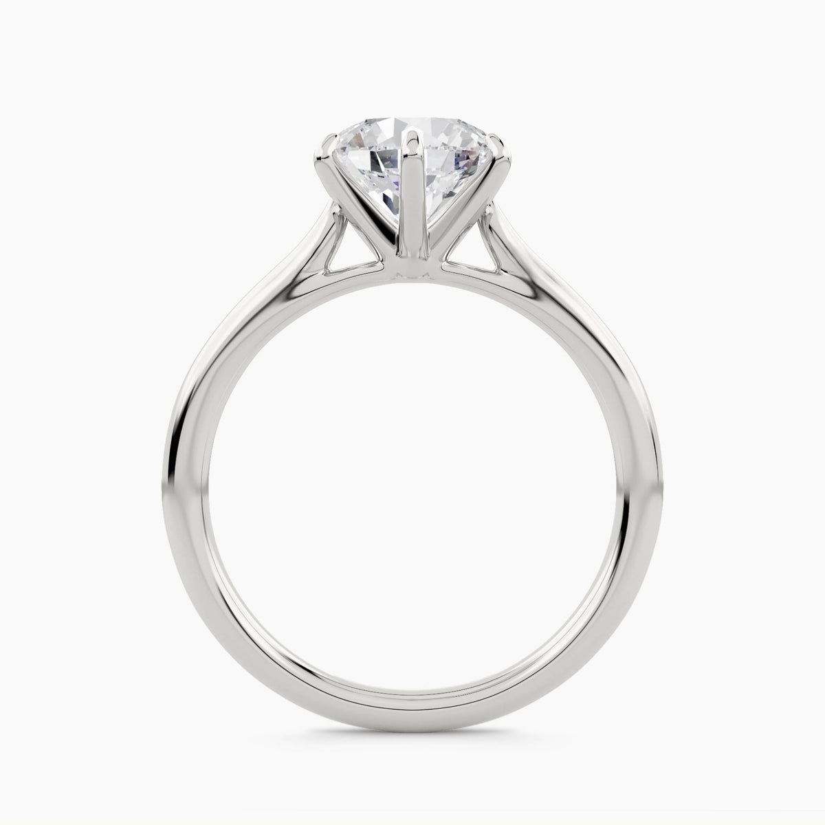 Solitaire With Plain Shank, front view