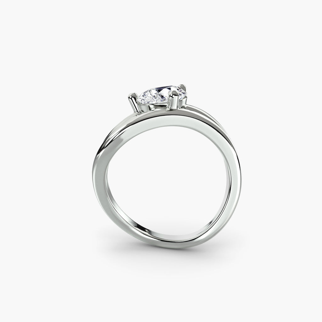 Solitaire With Double-Line Bypass Shank, front view