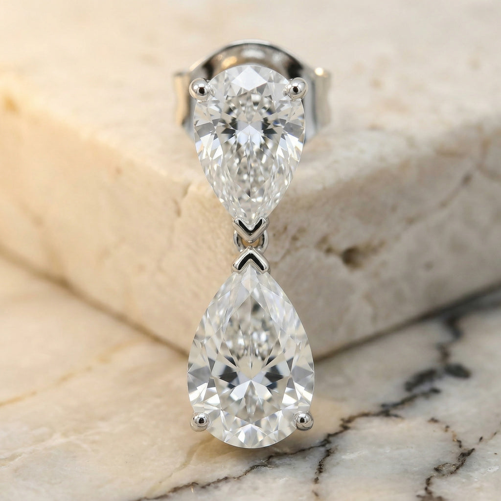 SOLARIS ALBA GOUTTE, 4-DIAMOND DROP EARRINGS | Heritage & Co.