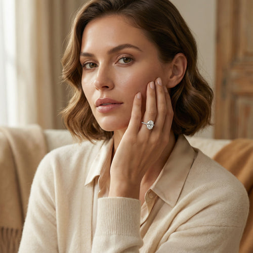 AETERNA PÉTALE, OVAL-CUT MOISSANITE | Heritage & Co.