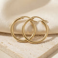PURUS ANNEAU, POLISHED GOLD HOOP EARRINGS | Heritage & Co.