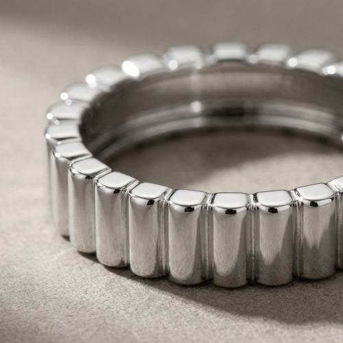 PURUS ALBA FLUTED RING, 3MM WIDTH | Heritage & Co.