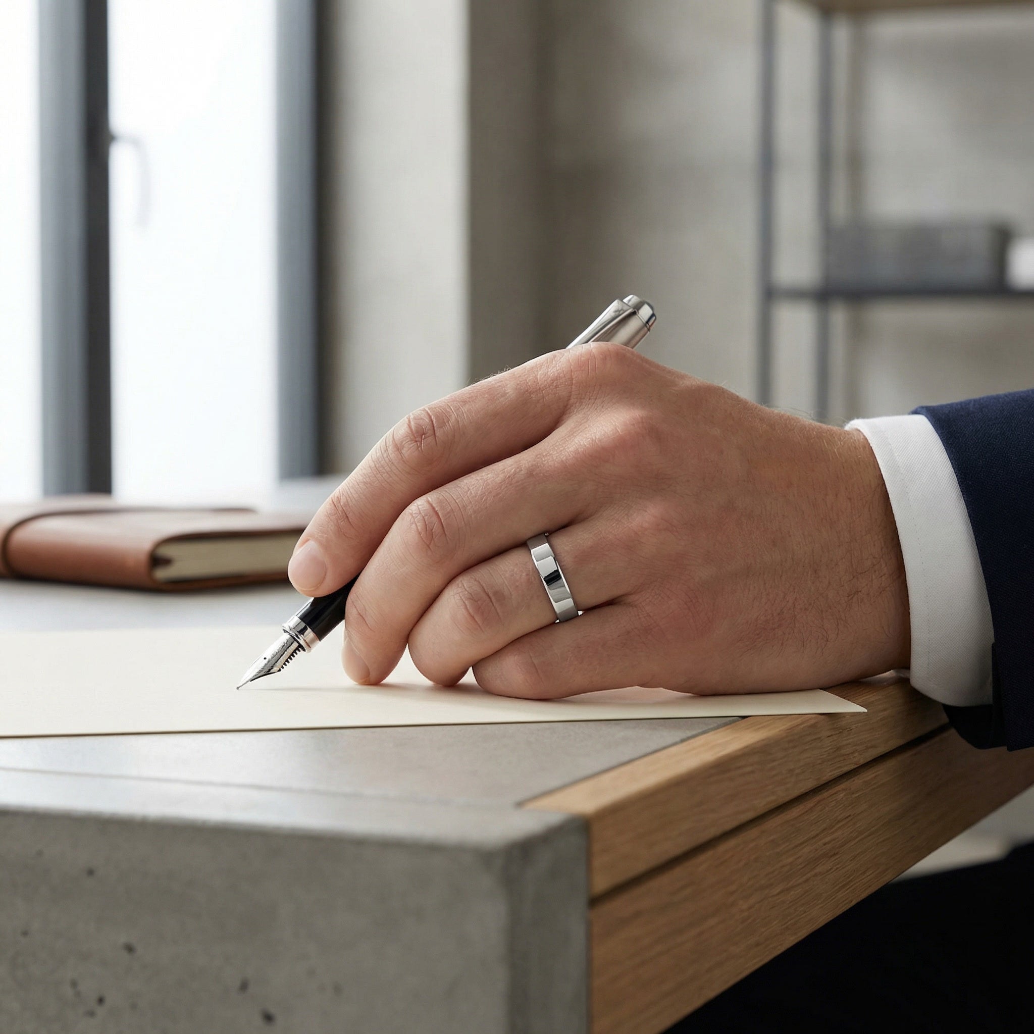 FLAT POLISHED, PLATINUM BAND | Heritage & Co.