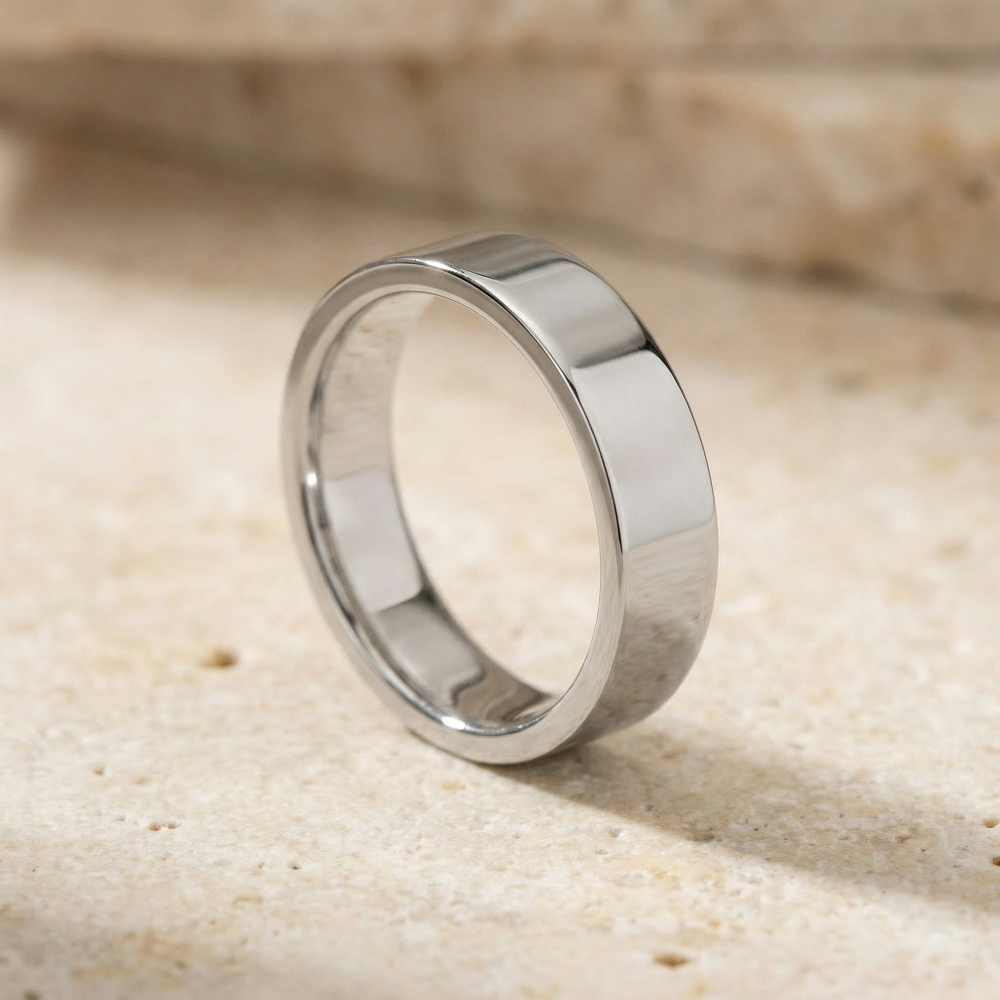 FLAT POLISHED, PLATINUM BAND | Heritage & Co.