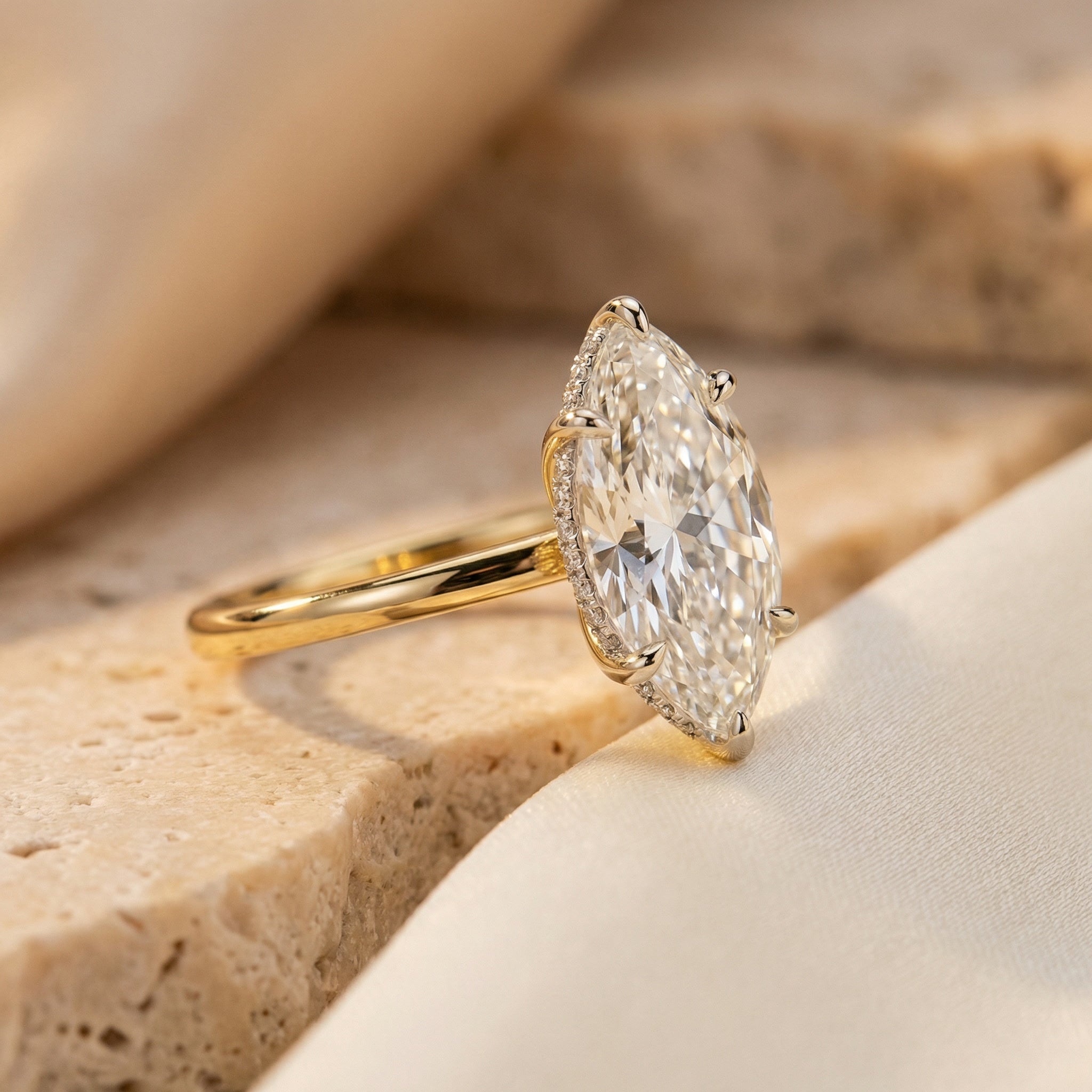 INSIGNIA MYSTÈRE, MARQUISE-CUT LAB DIAMOND, 3.5CT | Heritage & Co.