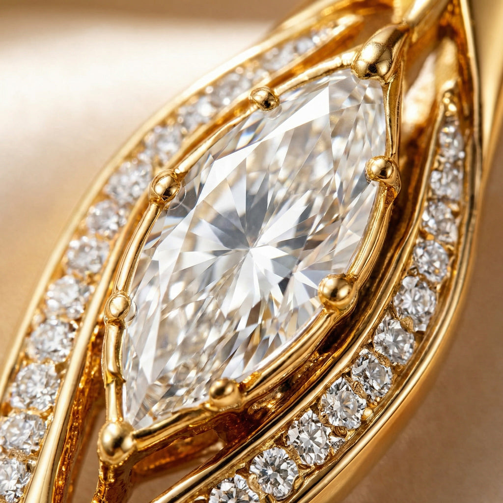 UMSEBE, MARQUISE LAB DIAMOND PENDANT