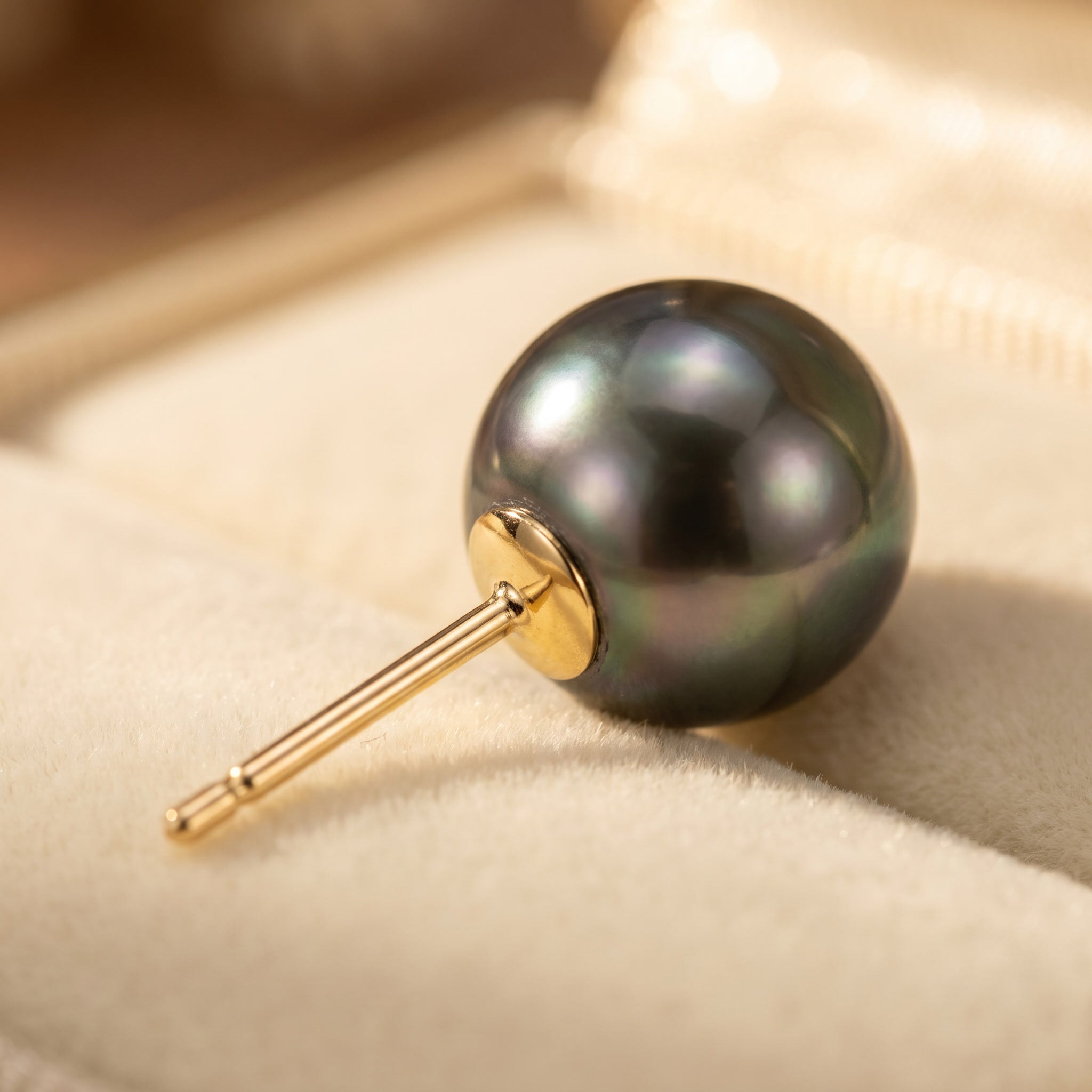 NOTTURNO, TAHITIAN PEARL STUD EARRINGS