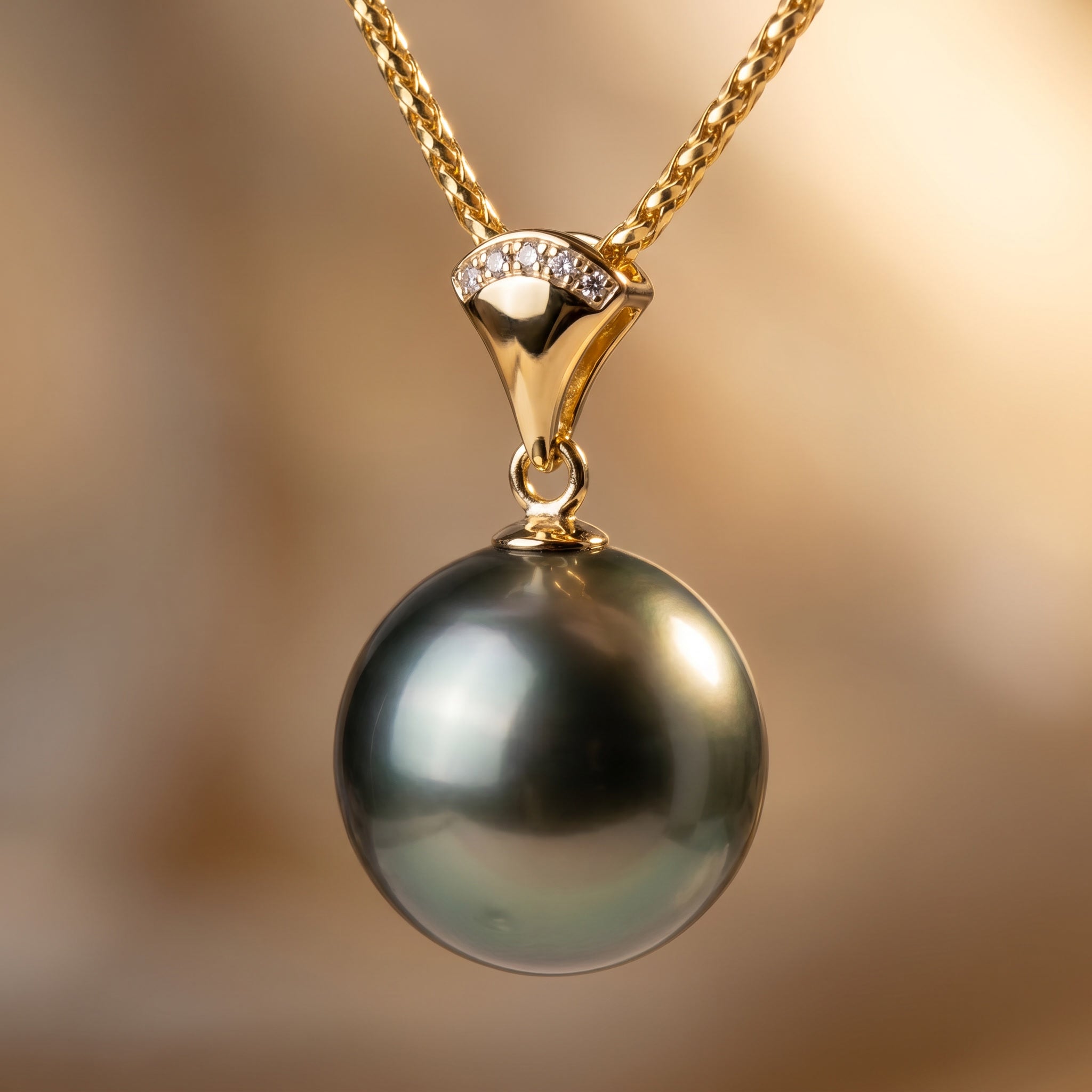 NOTTURNO PENDENTIF, TAHITIAN PEARL PENDANT NECKLACE